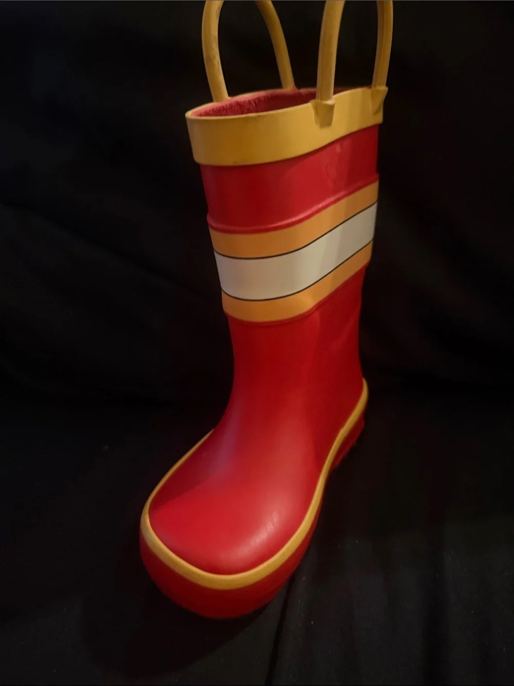 Cat & Jack Kids Red and Yellow Firefighter Rain Boots